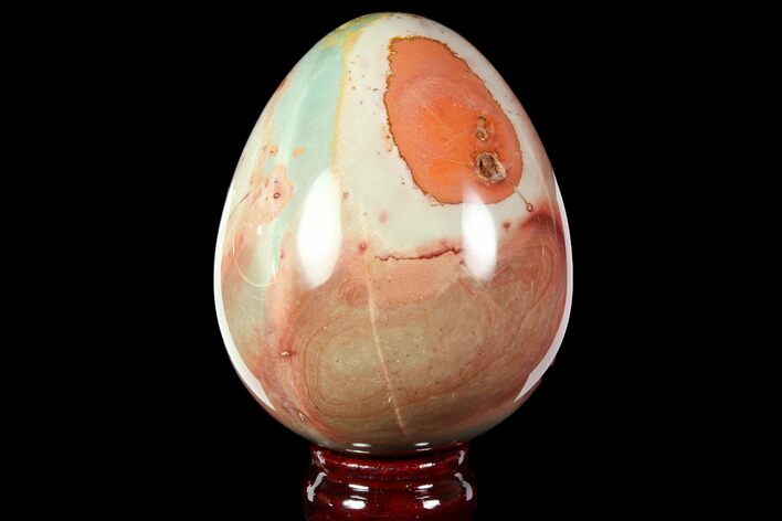 Polished Polychrome Jasper Egg - Madagascar #118691